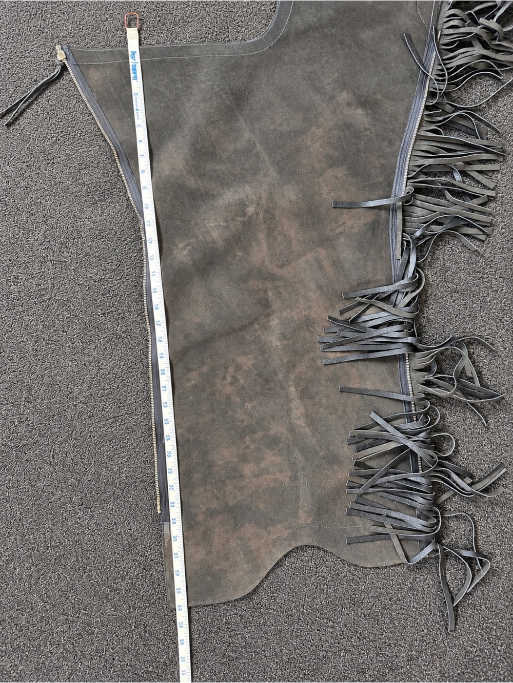 Black Leather Riding Chaps - Picture 7 of 9